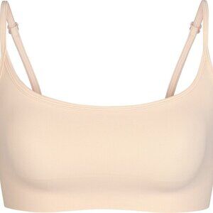 Seamless Sculpt Scoop Neck Bralette in Sand, Small